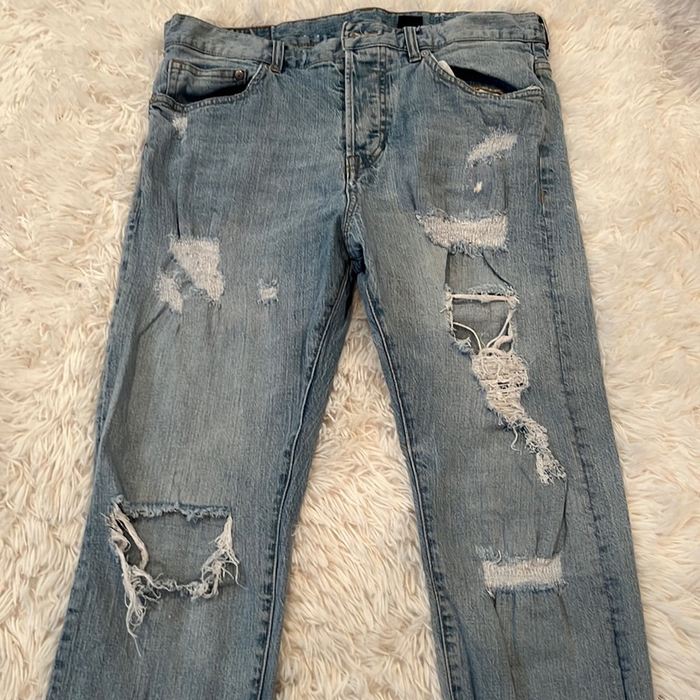 Men’s &Denim Light Wash Relaxed Skinny Jeans